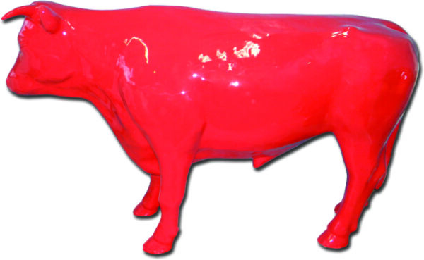 Tjur staty röd