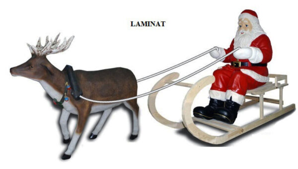 Tomte med släde och ren komplett