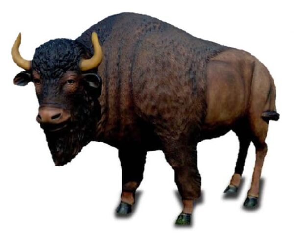 Visent, bison i naturlig storlek staty